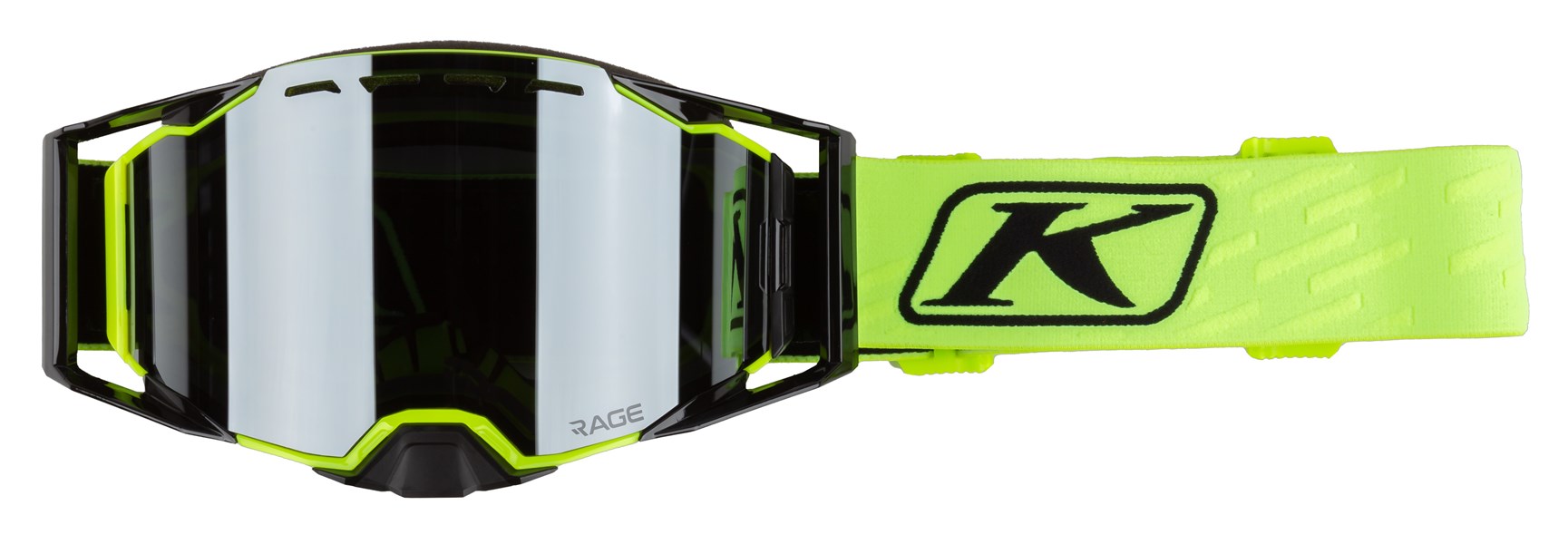 Klim Rage Goggle Fragment Hi-Vis Dark Smoke Silver Mirror