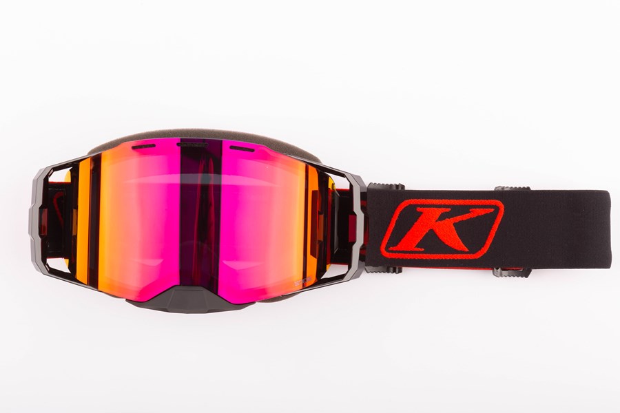 Klim Edge Goggle Focus Black Fiery Red Dark Smoke Red Mirror